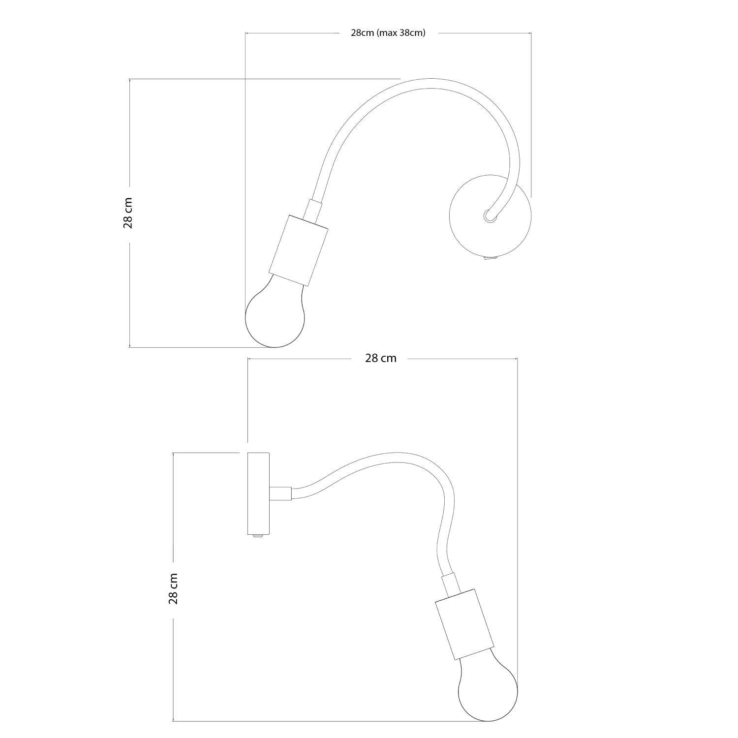 Lampada Fermaluce Flex 30 Pastel con mini rosone con interruttore e mini faretto GU1d0 - Petrolio