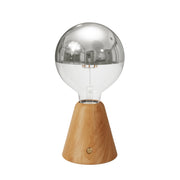Lampada portatile ricaricabile Cabless01 con lampadina globo mezza sfera argento - Neutro verniciato