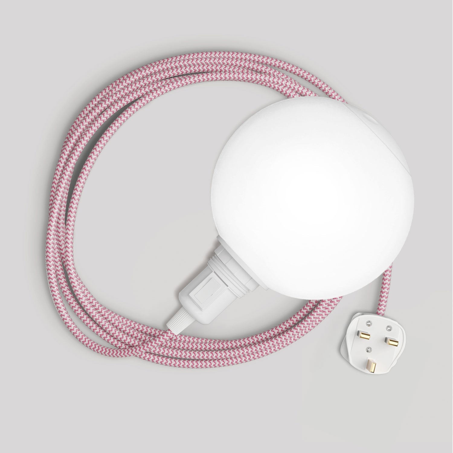 Lampada portatile Snake con interruttore sul portalampada, spina UK, paralume infrangibile Unbreak-a-Ball e cavo RZ08