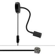 Lampada Spostaluce Flex 30 snodabile con faretto GU1d0 e spina UK - Nero