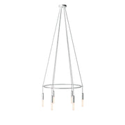 Lampadario Cage a 6 cadute P-Light - Titanio satinato