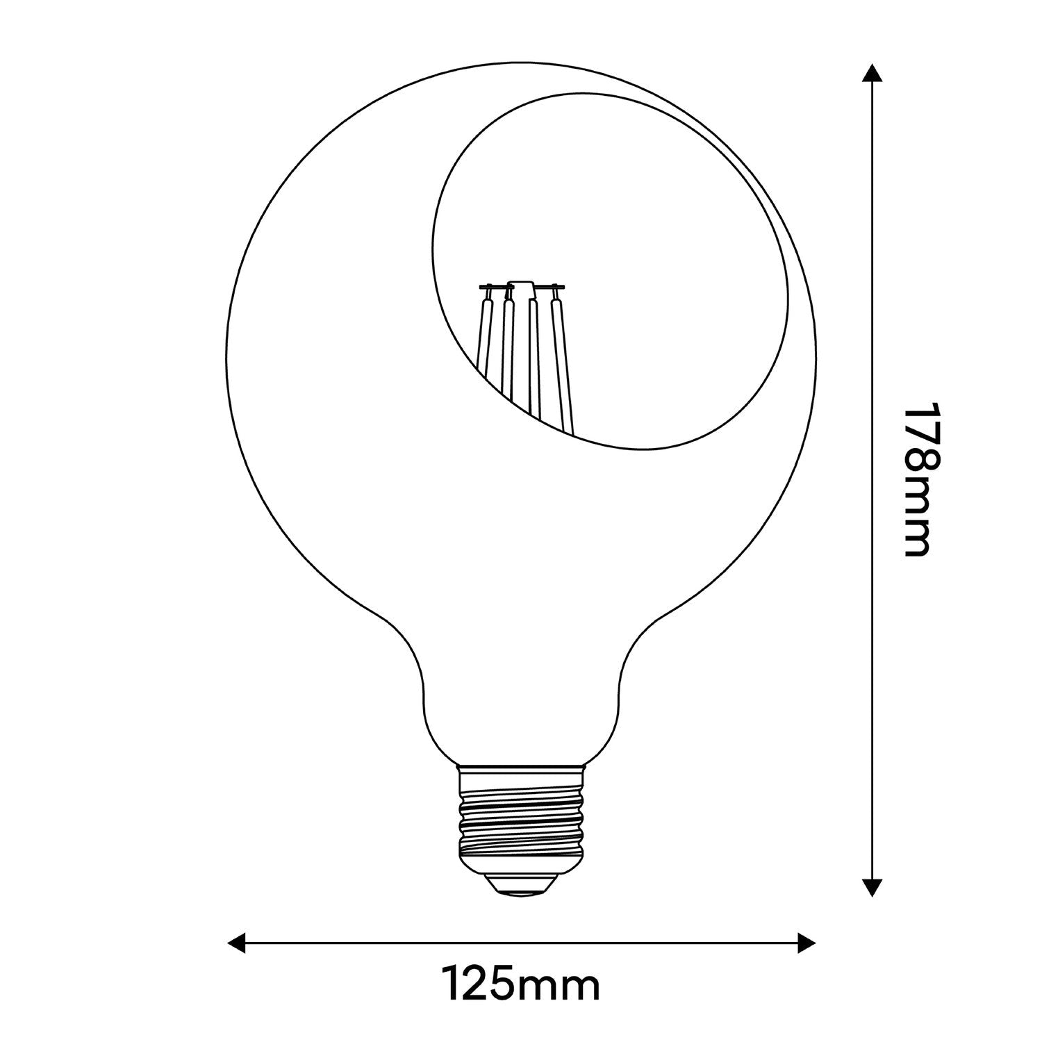 Lampadina LED Camo G125 4,8W 806Lm E27 2700K Dimmerabile - Blu