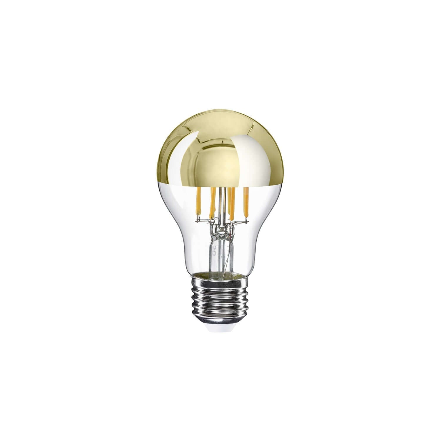 Lampadina LED Mezza Sfera Oro Goccia A60 7W 650Lm E27 2700K Dimmerabile - A12 - Creative Cables