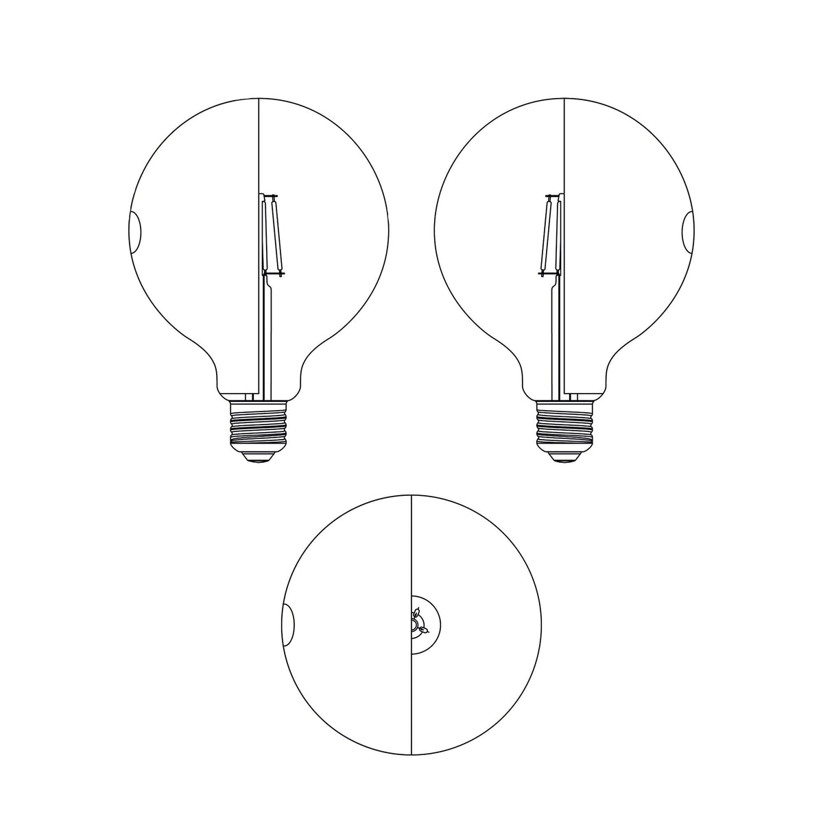 Lampadina LED Talia G125 4,8W 806Lm E27 2700K Dimmerabile - Giallo