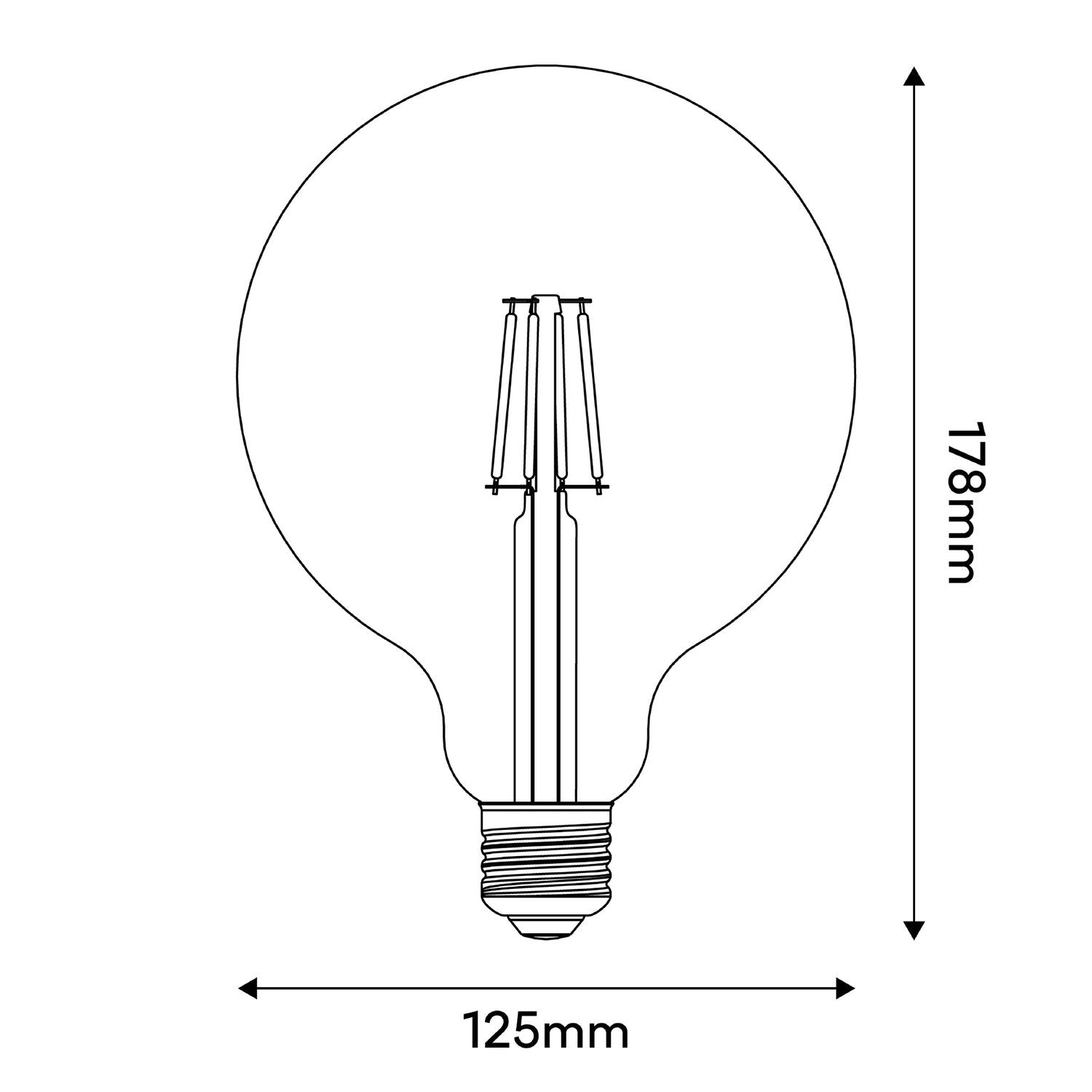 Lampadina LED Tattoo "Just Be Cool" G125 4,5W 470Lm E27 2700K Dimmerabile - Creative Cables