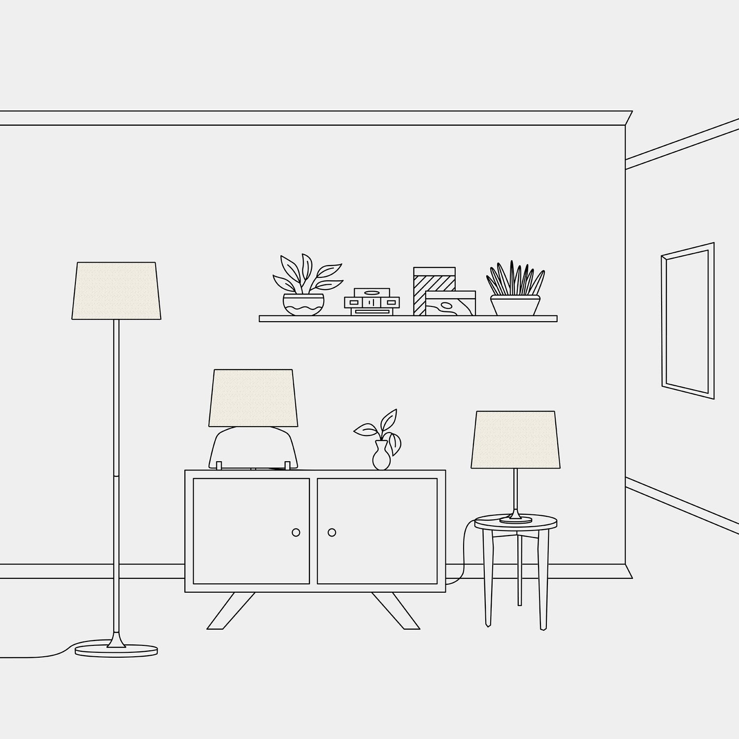 Paralume Athena con attacco E27 per lampada da tavolo o da terra - Made in Italy - Juta Chiara