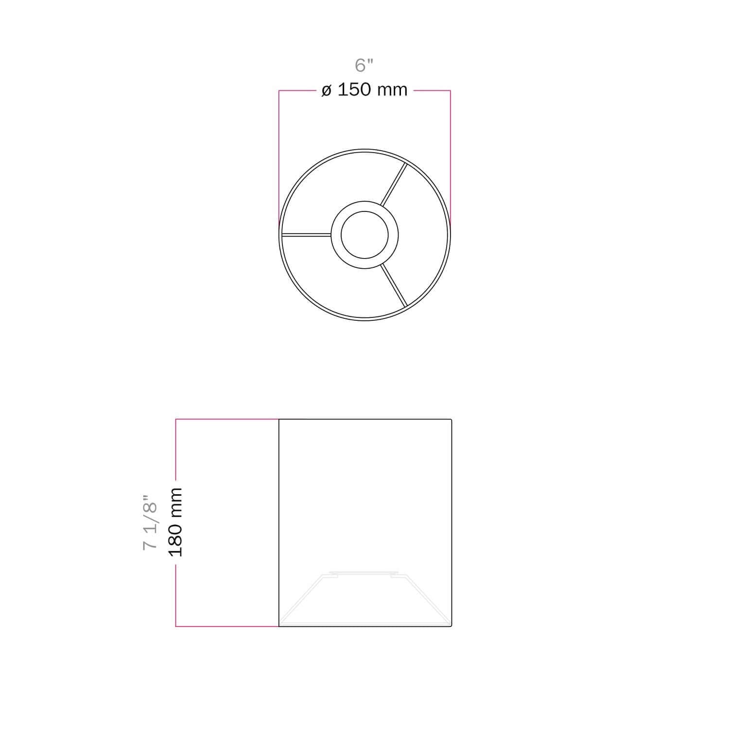 Paralume Cilindro in tessuto con attacco E27 - 100% Made in Italy - Camelot marrone