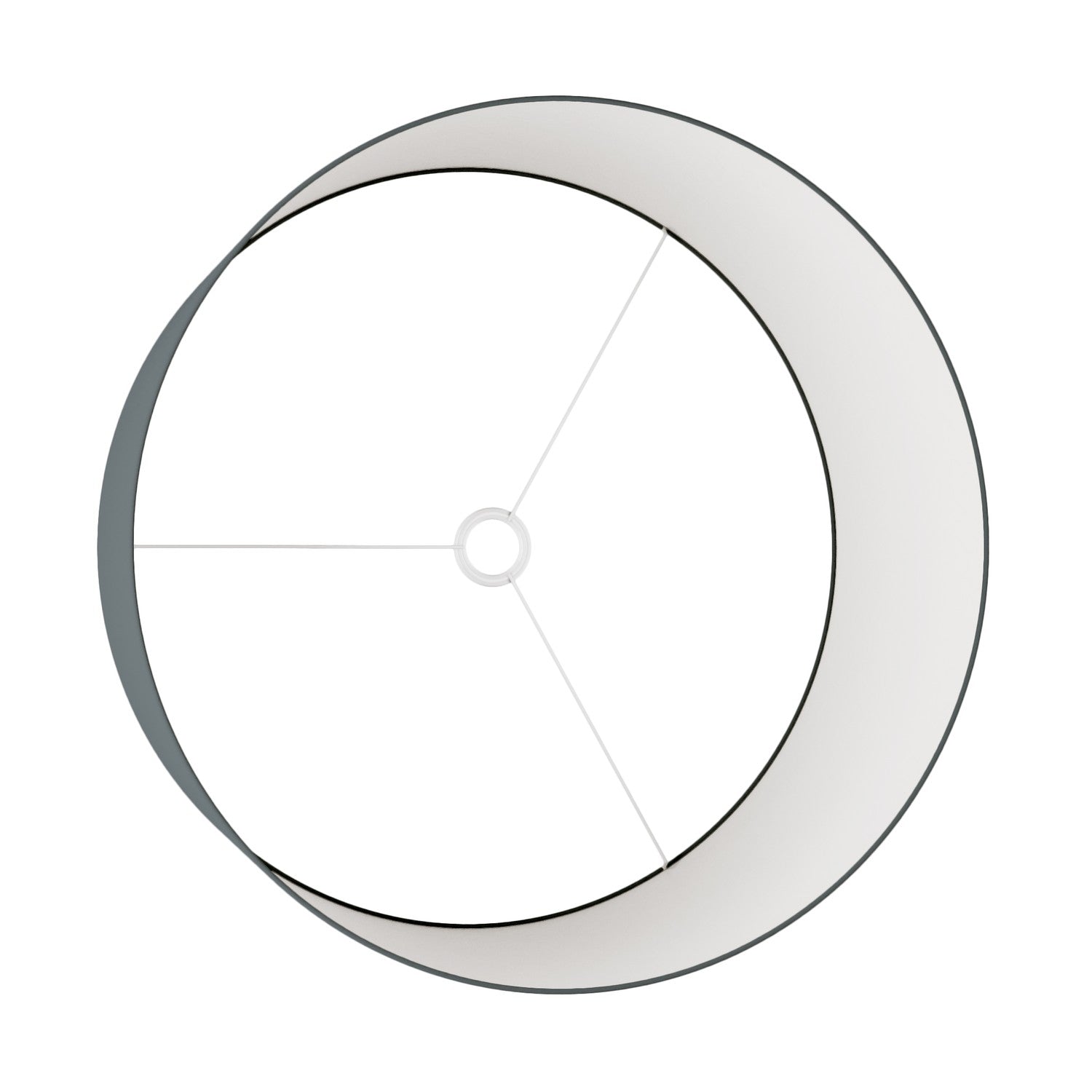 Paralume Cilindro XXL in tessuto con attacco E27 - Made in Italy - Teletta Grigio Scuro
