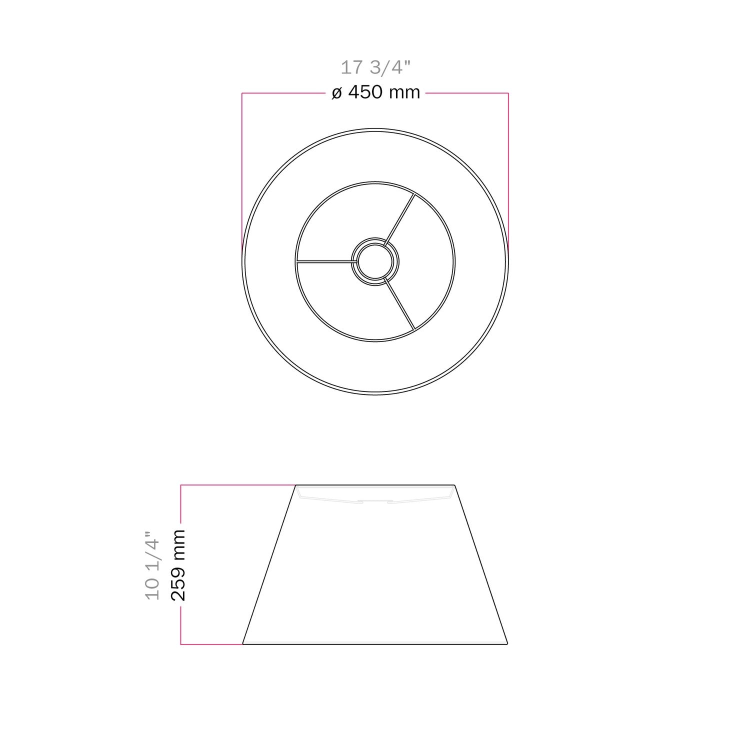 Paralume Impero L per sospensione con attacco E27 - Made in Italy - Lana Beige