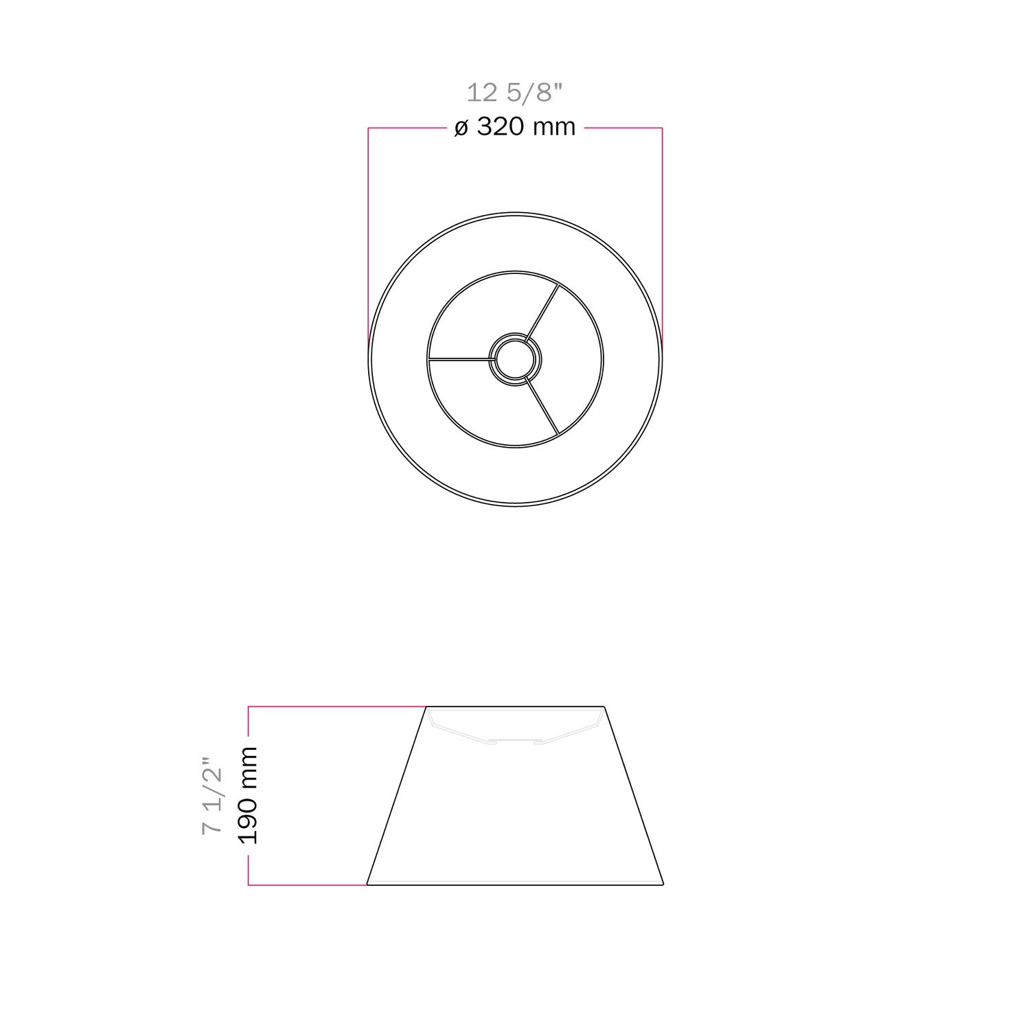 Paralume Impero M per sospensione con attacco E27 - Made in Italy - Arenal Sabbia
