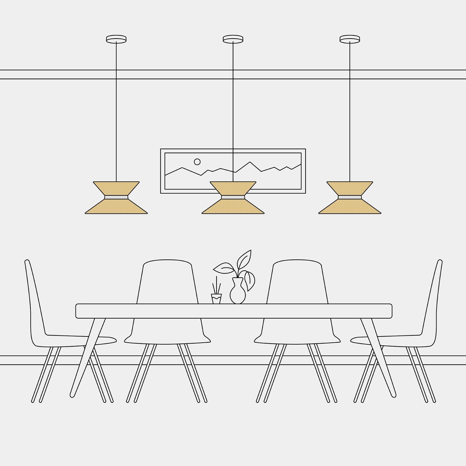 Paralume in tessuto Clessidra Arenal oro - Made in Italy Arenal sabbia