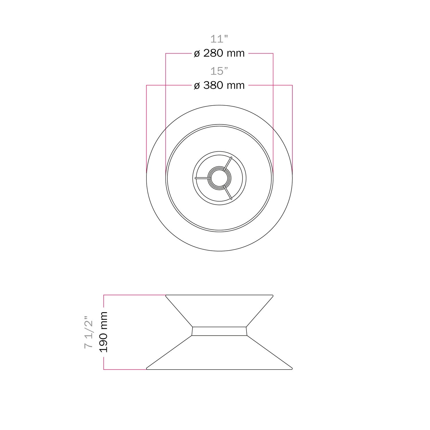 Paralume in tessuto Clessidra Teletta grigio scuro - Made in Italy Arenal sabbia