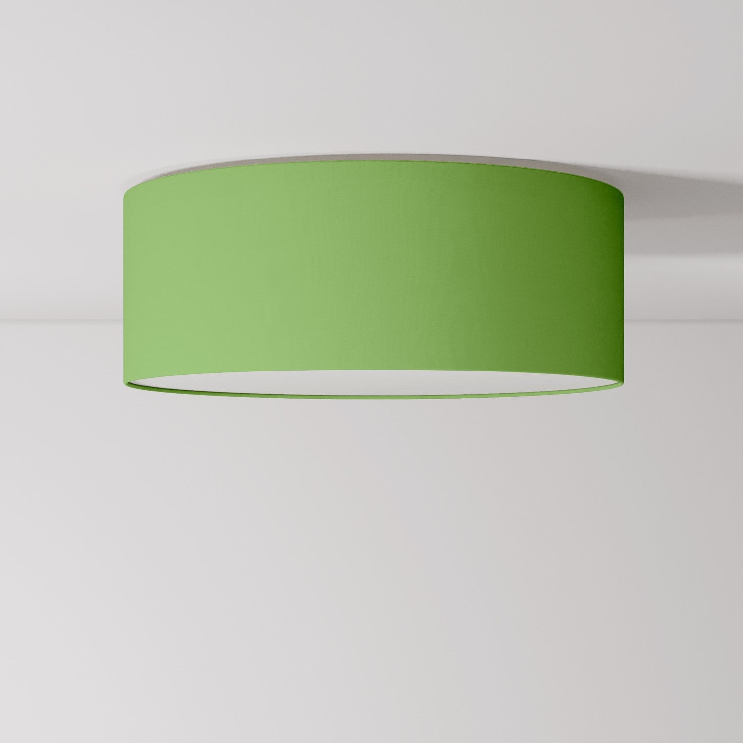 Plafoniera in tessuto Medium Slim - Made in Italy - Cinette Verde Pistacchio