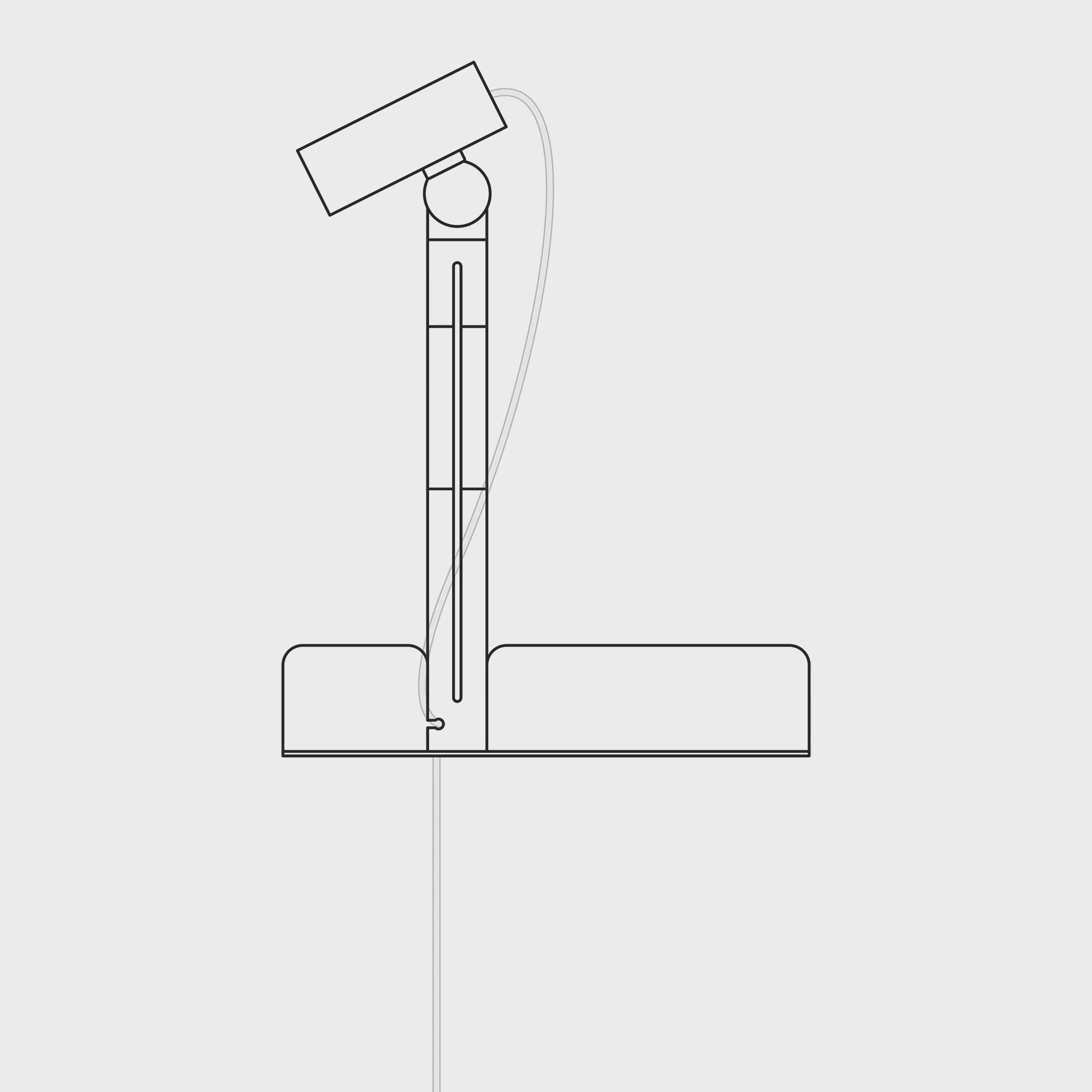 Load video: Wall lamp with shelf, adjustable magnetic Spotlight and UK Plug - Murio Tubo - Yellow