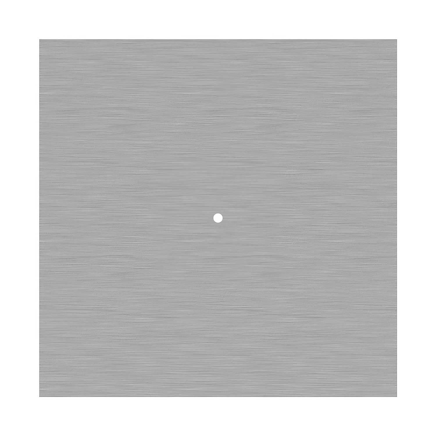 Rosone XXL Rose-One quadrato, 400 mm con 1 foro e 4 fori laterali - Dibond Acciaio satinato Bianco