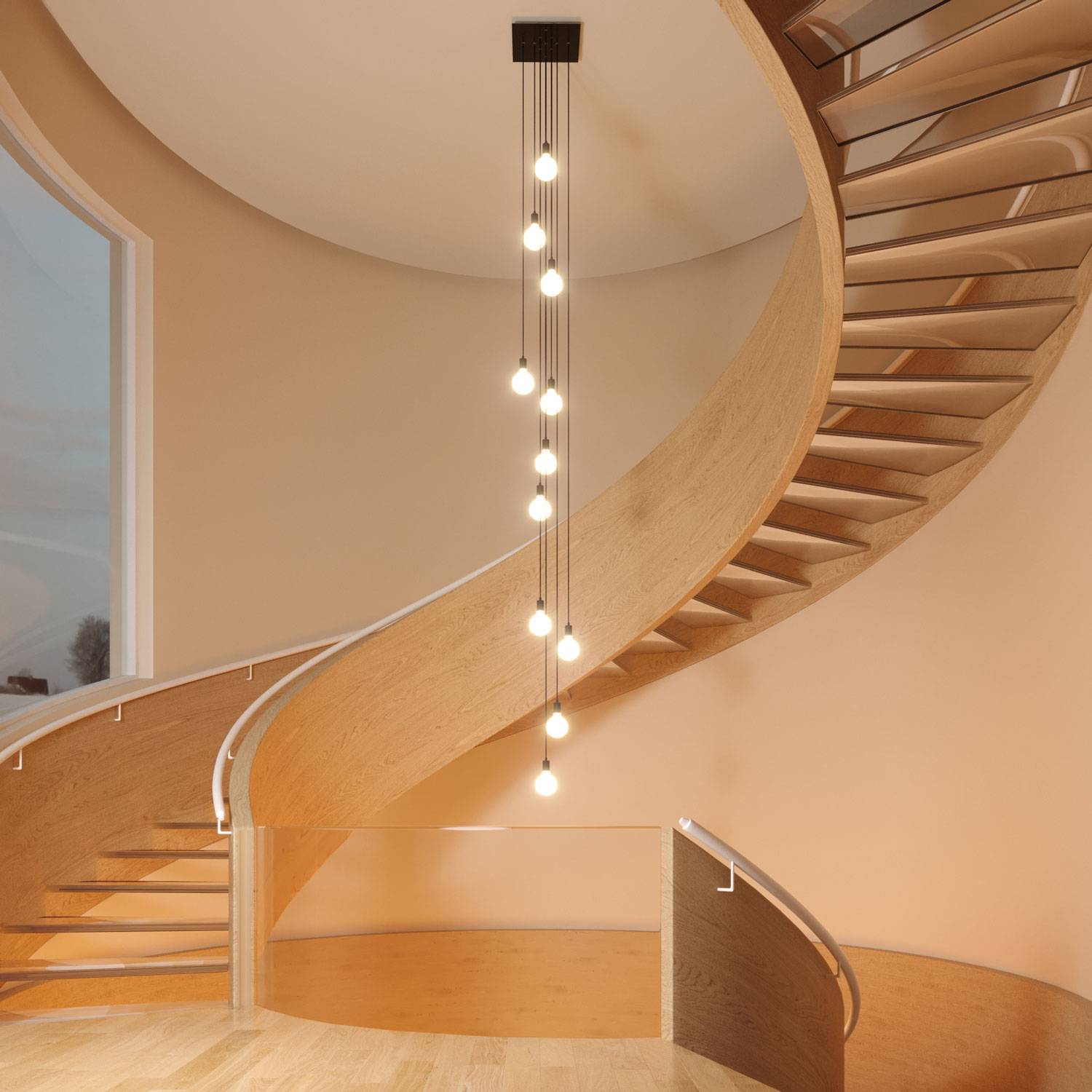 Rosone XXL Rose-One quadrato, 400 mm con 10 fori e 4 fori laterali - Mostarda Bianco