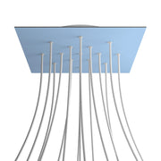 Rosone XXL Rose-One quadrato, 400 mm con 15 fori e 4 fori laterali - Blu carta da zucchero Bianco