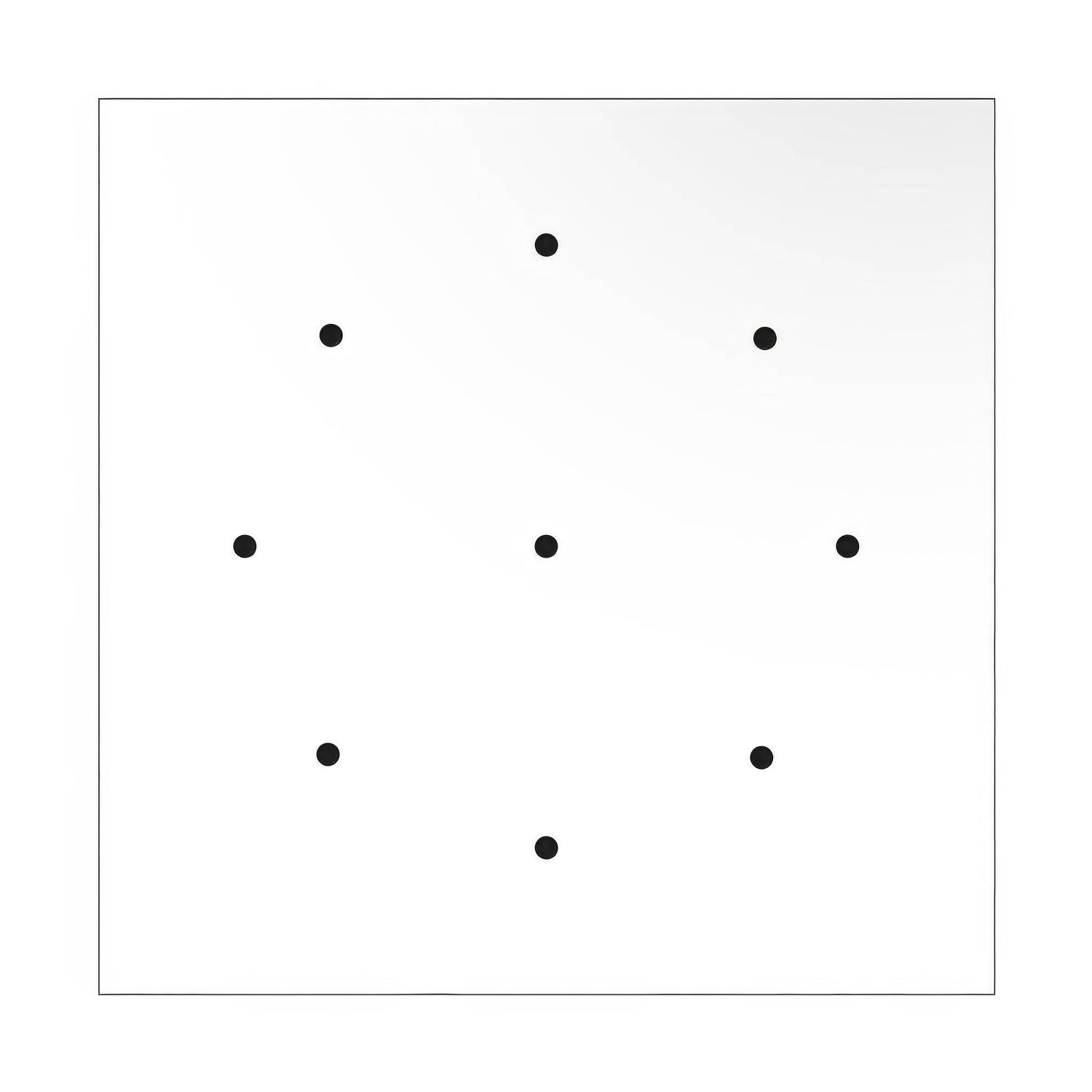 Rosone XXL Rose-One quadrato, 400 mm con 9 fori e 4 fori laterali - Bianco opaco Bianco