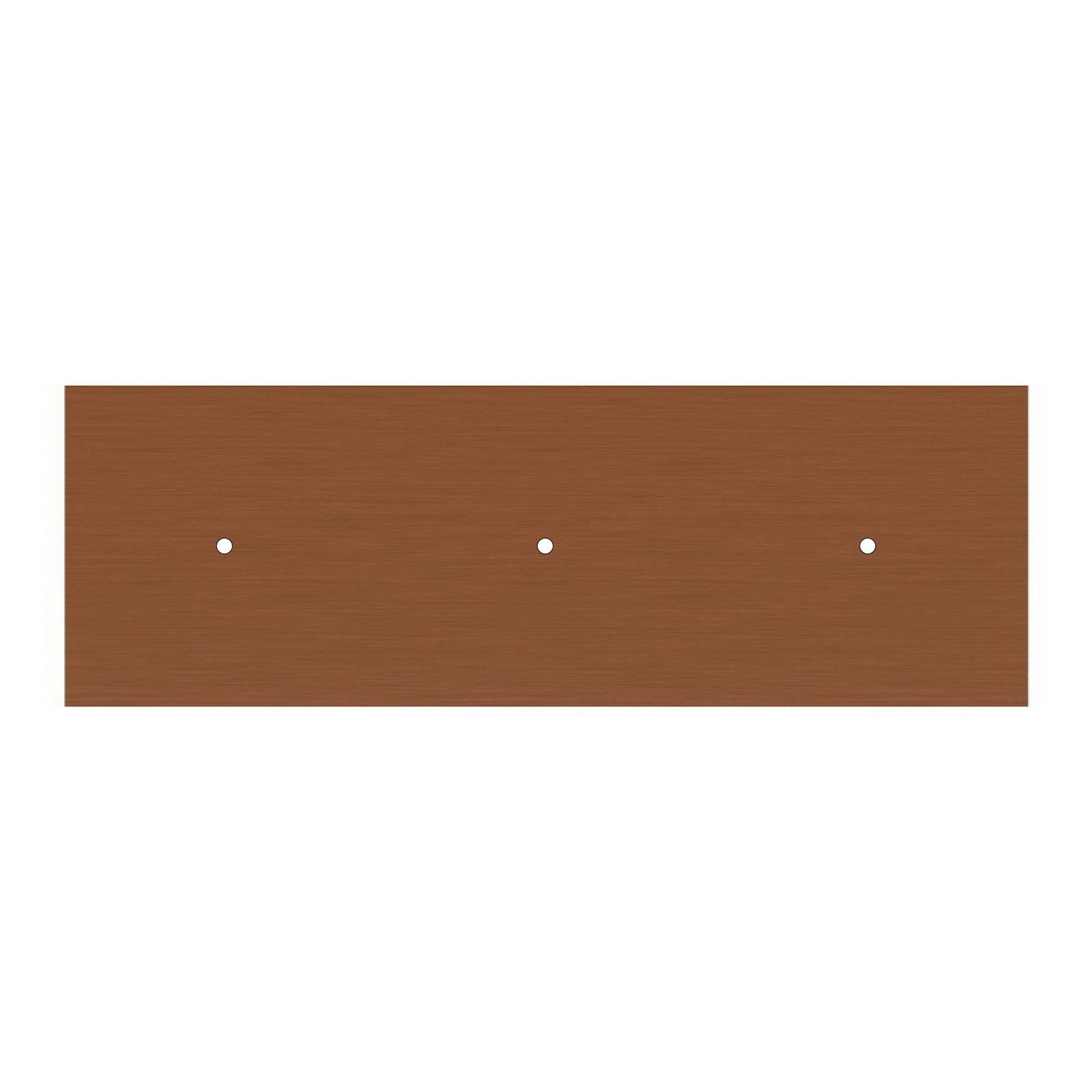 Rosone XXL Rose-One rettangolare a 3 fori in linea e 6 fori laterali, dimensioni 675 x 225 mm - Dibond Rame satinato Bianco