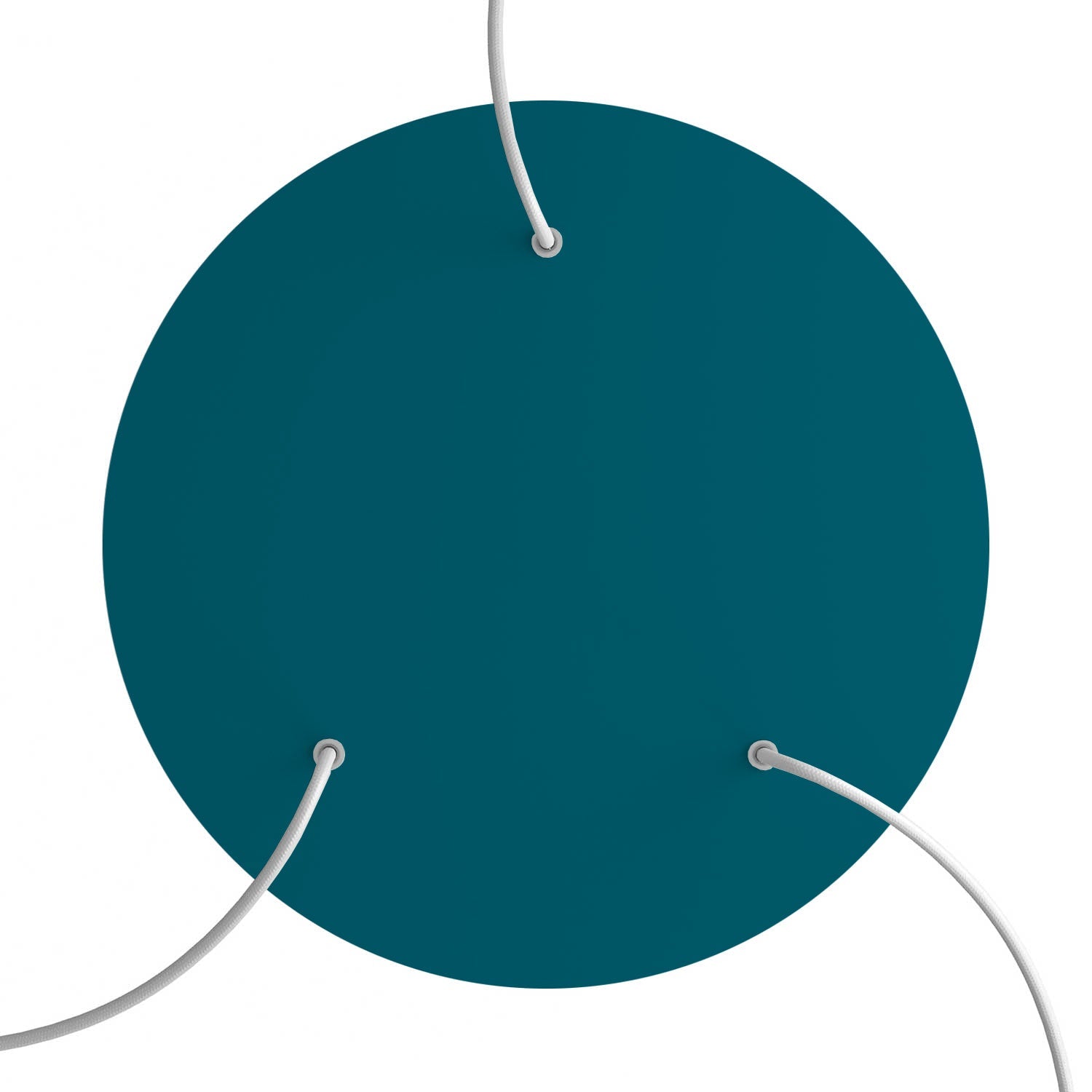 Rosone XXL Rose - One rotondo, diametro 400 mm con 3 fori e 4 fori laterali - Petrolio - Creative Cables