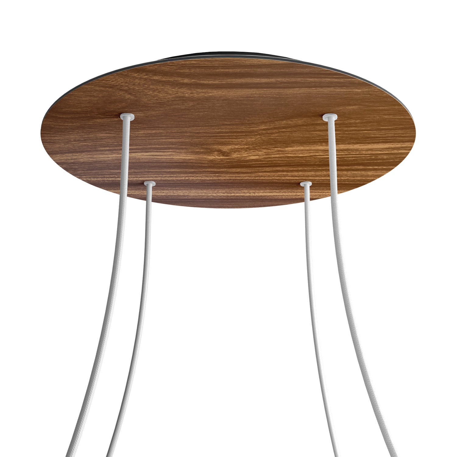 Rosone XXL Rose-One rotondo, diametro 400 mm con 4 fori e 4 fori laterali - Legno Nero