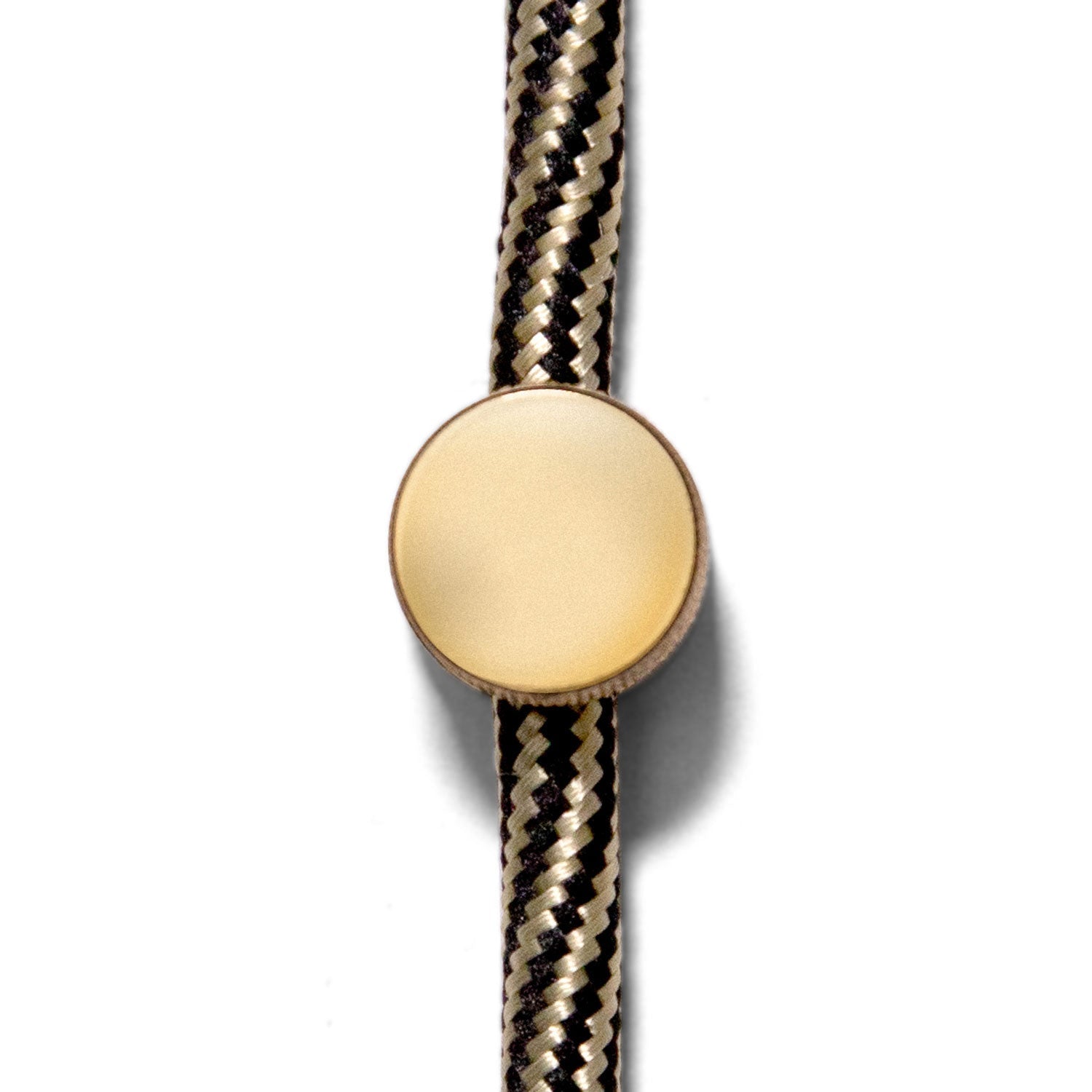 Sarè - Fissaggio a parete, passacavo in metallo per cavo tessile - Ottone