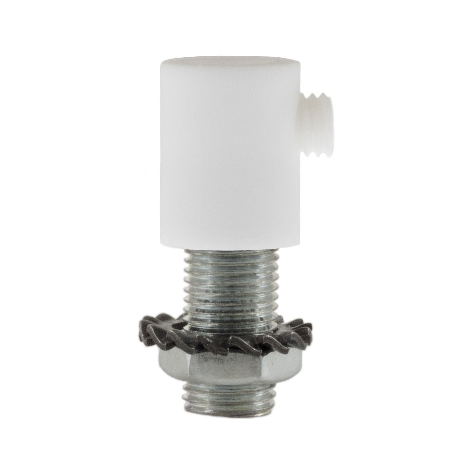 Serracavo cilindrico in plastica completo di tige, dado e rondella - Bianco