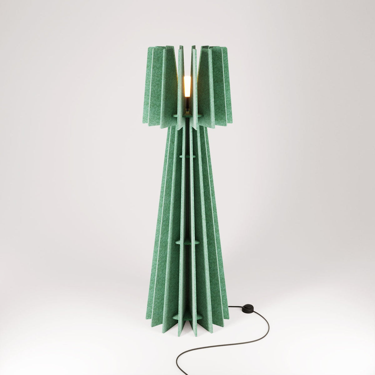 SHHINE floor lamp in sound-absorbing material - Green melange ...