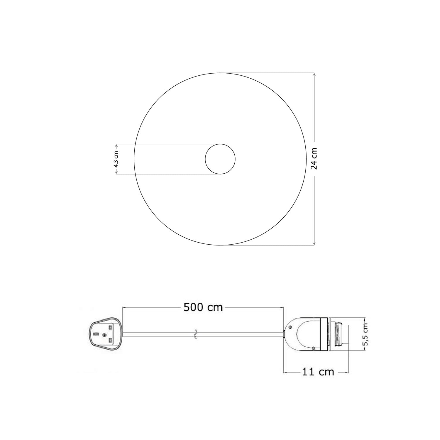 Snake Eiva con paralume mini Piatto Ellepì 'Maioliche' Rosso e Verde, lampada portatile IP65 per esterni con spina UK