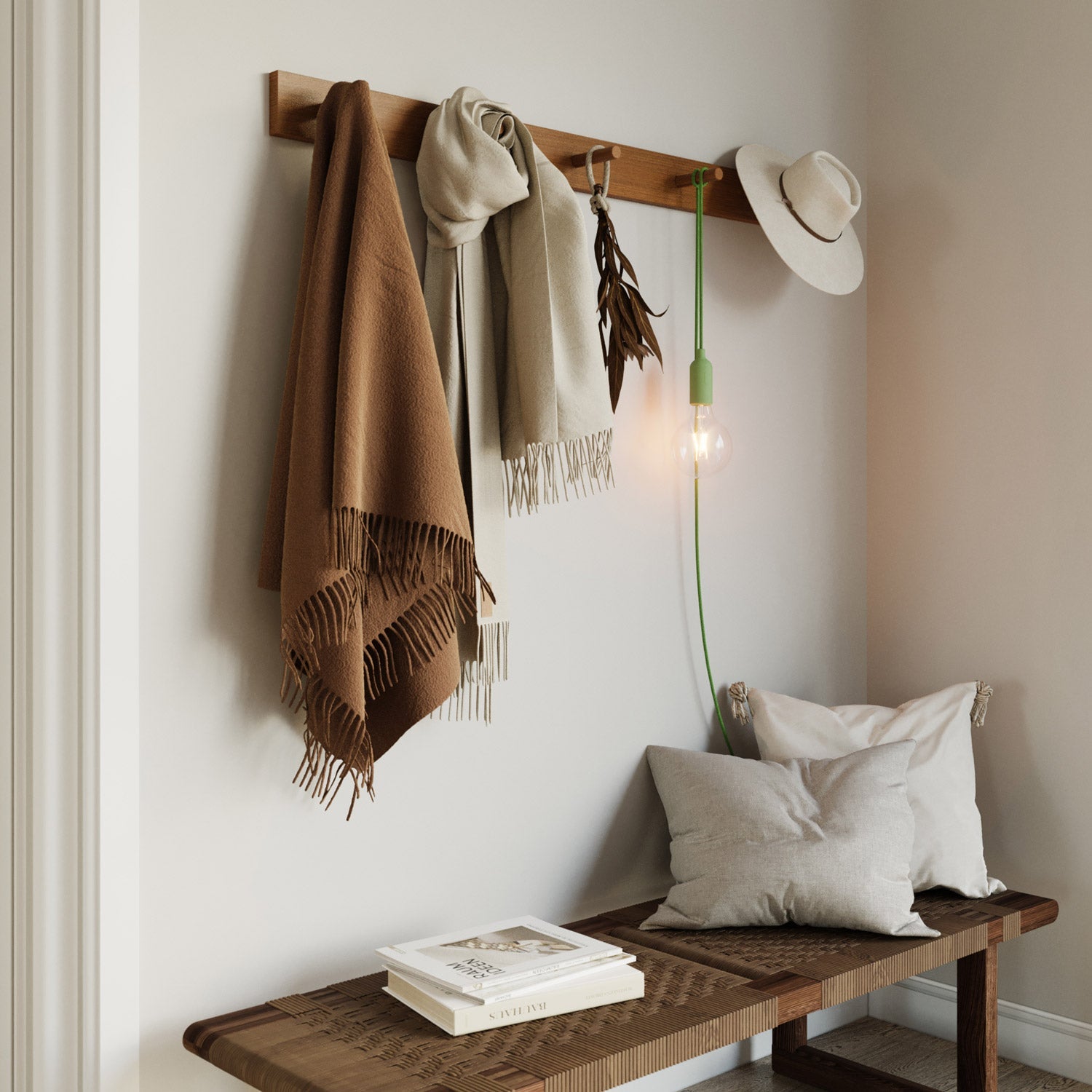 Snake Lampada in silicone con interruttore e spina UK - Verde prato