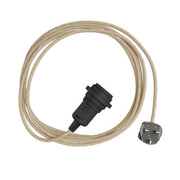 Snake per paralume - Lampada plug-in con cavo in tessuto colorato RN06 e spina UK