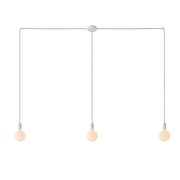 Spider - Lampada a sospensione multipla a 3 cadute con finiture in metallo - Bianco