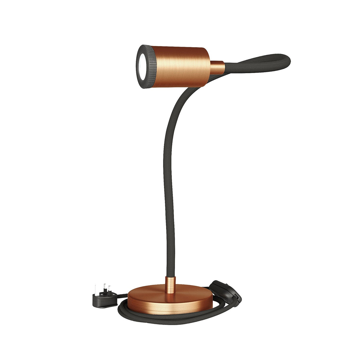 Table Flex GU1d0 adjustable table lamp with mini LED spotlight and UK ...