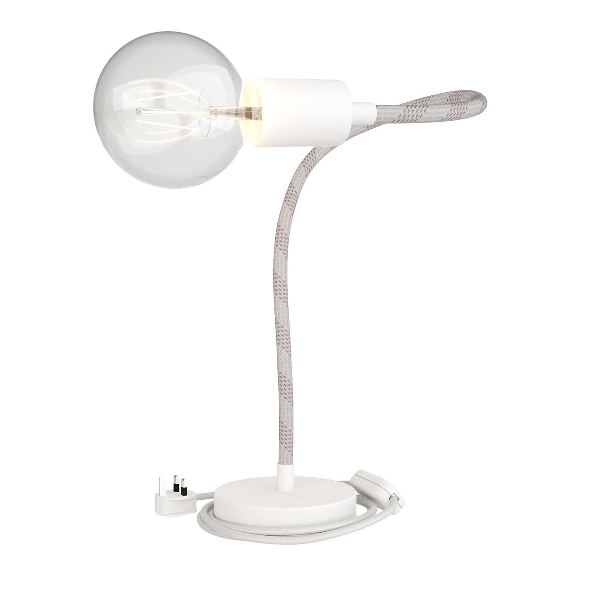 Table Flex adjustable table lamp with diffused light and UK plug - Matt ...