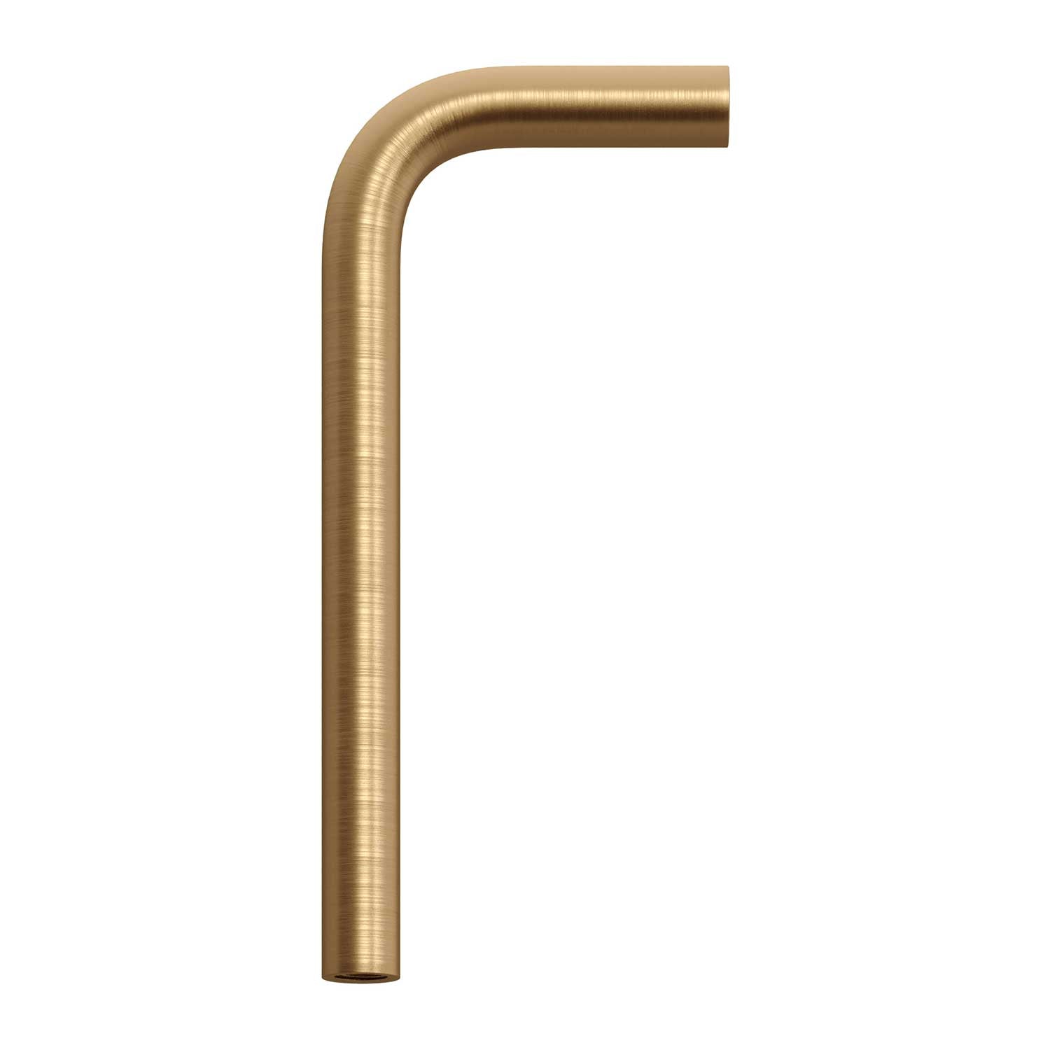 Tubo curvo di estensione 14 cm in metallo - Bronzo satinato